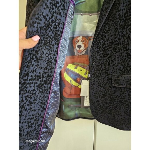 BNWT Ted Baker London Sherman Speckled Velvet Blazer - Picture 10 of 16